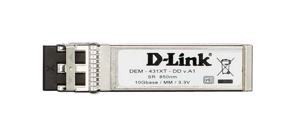 DEM-431XT-DD 10GBase-SR SFP+ Transceiver, DDM, 80/300m