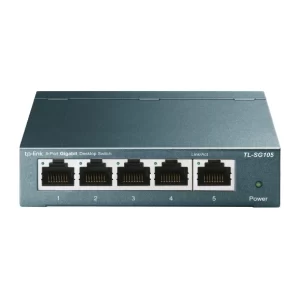 TL-SG105 5-Port 10/100/1000Mbps Desktop Switch Plug and play, no configuration needed