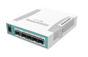 CRS106-1C-5S Smart Switch, 5x SFP cages, 1x Combo port (SFP or Gigabit Ethernet)