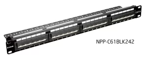 NPP-C61BLK242 Cat6 UTP Angular Fully Loaded Patch Panel