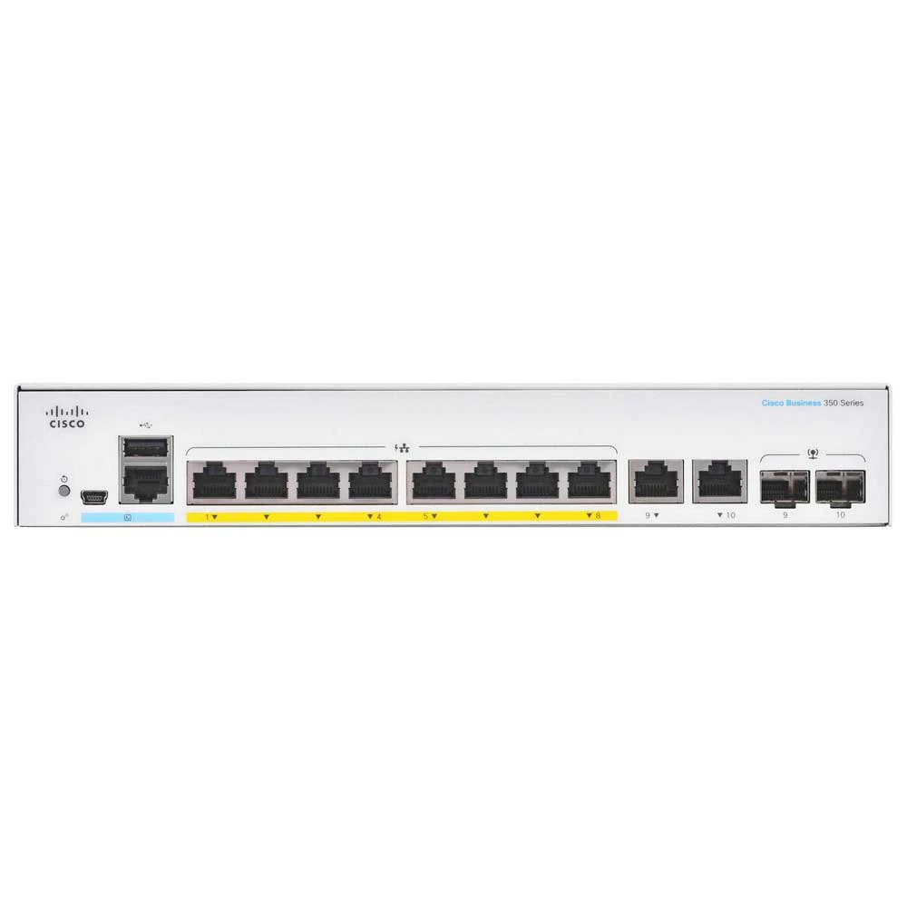 CBS350-8P-2G Managed Switch 8 Port GE PoE 2x1G Combo Limited Lifetime Protection