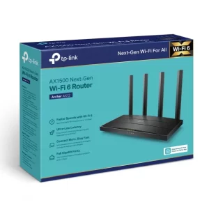 AX12 AX1500 Wi-Fi 6 Router SPEED: 300 Mbps at 2.4 GHz + 1201 Mbps at 5 GHz