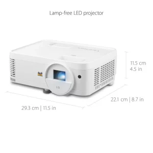 LS500WH - 3000 LED Lumens WXGA LED Projector 1.1 optical zoom, and a vertical keystone 