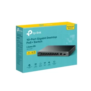 LS1210GP 10-Port Gigabit Desktop Switch with 8-Port PoE+