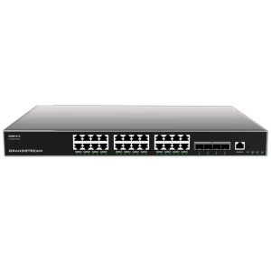 GWN7813 Managed Switch Smart power control to support dynamic PoE/PoE+ power allocation per port for the PoE models