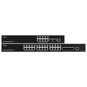 GWN7813 Managed Switch Smart power control to support dynamic PoE/PoE+ power allocation per port for the PoE models