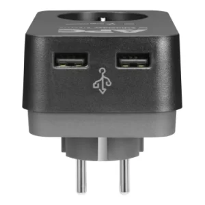 PME1WU2B-GR Essential SurgeArrest 1 Outlet 2 USB Ports Black 230V Germany