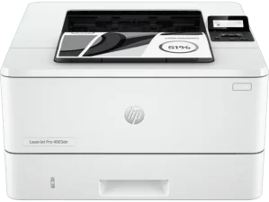 LaserJet Pro 4103fdn Printer Ideal for printing, copying, and scanning jobs, Equipped with USB, Ethernet and Wi-Fi.